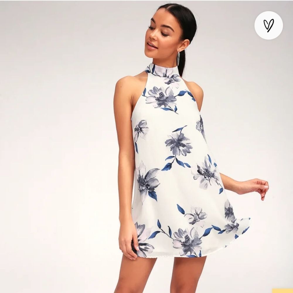 Floral Halter Neck Dress